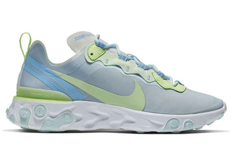 Nike Women's React Element 55 White/Frosted Spruce Sneakers 